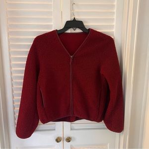 Uniqlo Pile Lined V neck cardigan/jacket XS